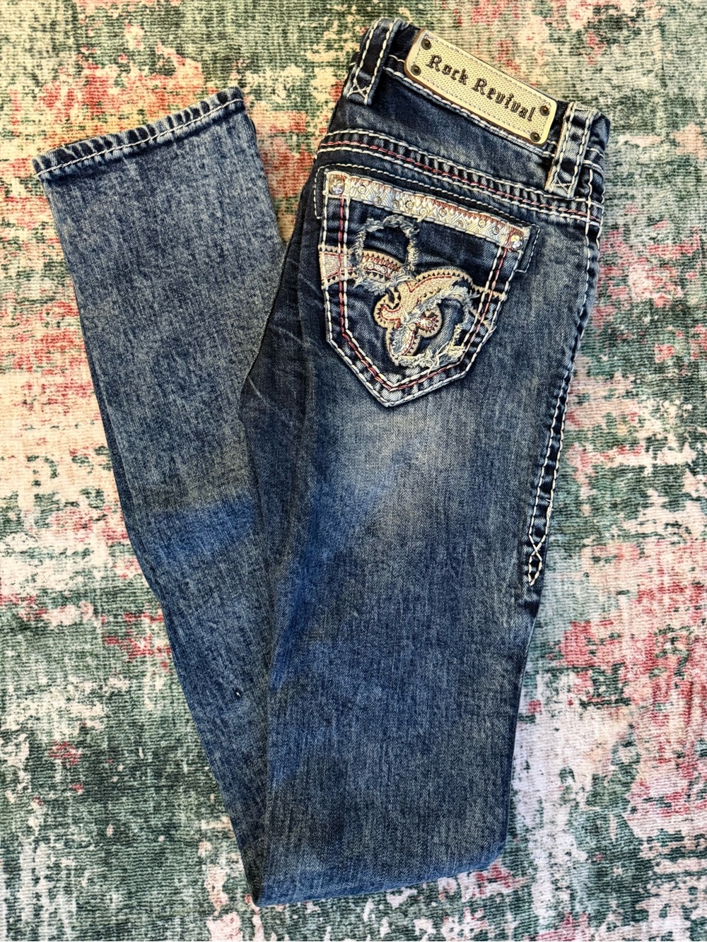 Rock Revival Women's size 26 pink stitching